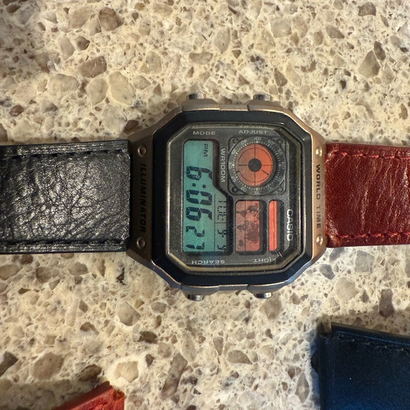 Casio Black and Red Digital Smartwatch - Picture 1 of 2